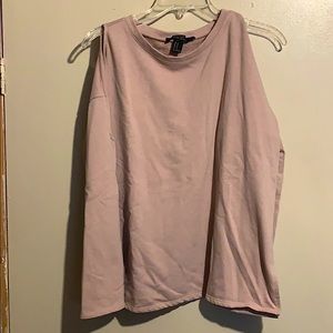 Forever 21 Contemporary Mauve Open-Shoulder Shirt